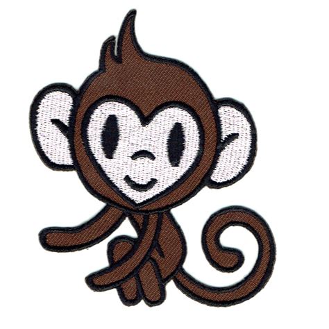 Monkey Embellished Patch Embroidery Cotton T